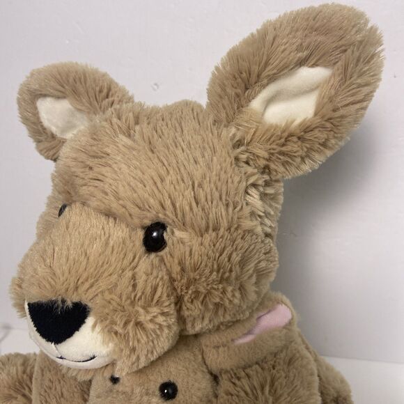 Hug me Mother Kangaroo Nestling Baby Walgreens 14” Pink Baby Ears Soft Brown Fur - Picture 5 of 9